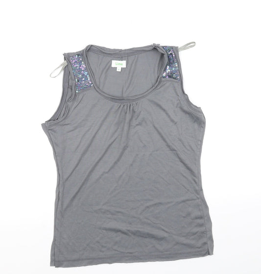 lime Womens Grey   Basic Blouse Size 14