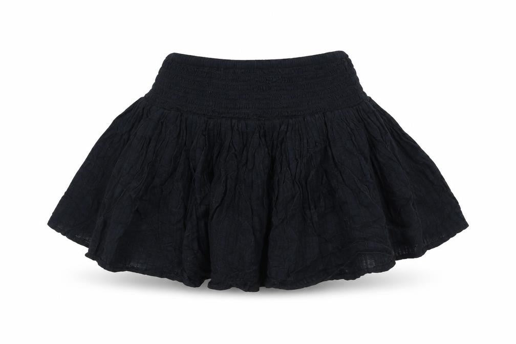 Front view of Primark girls’ black flare skirt, size XS