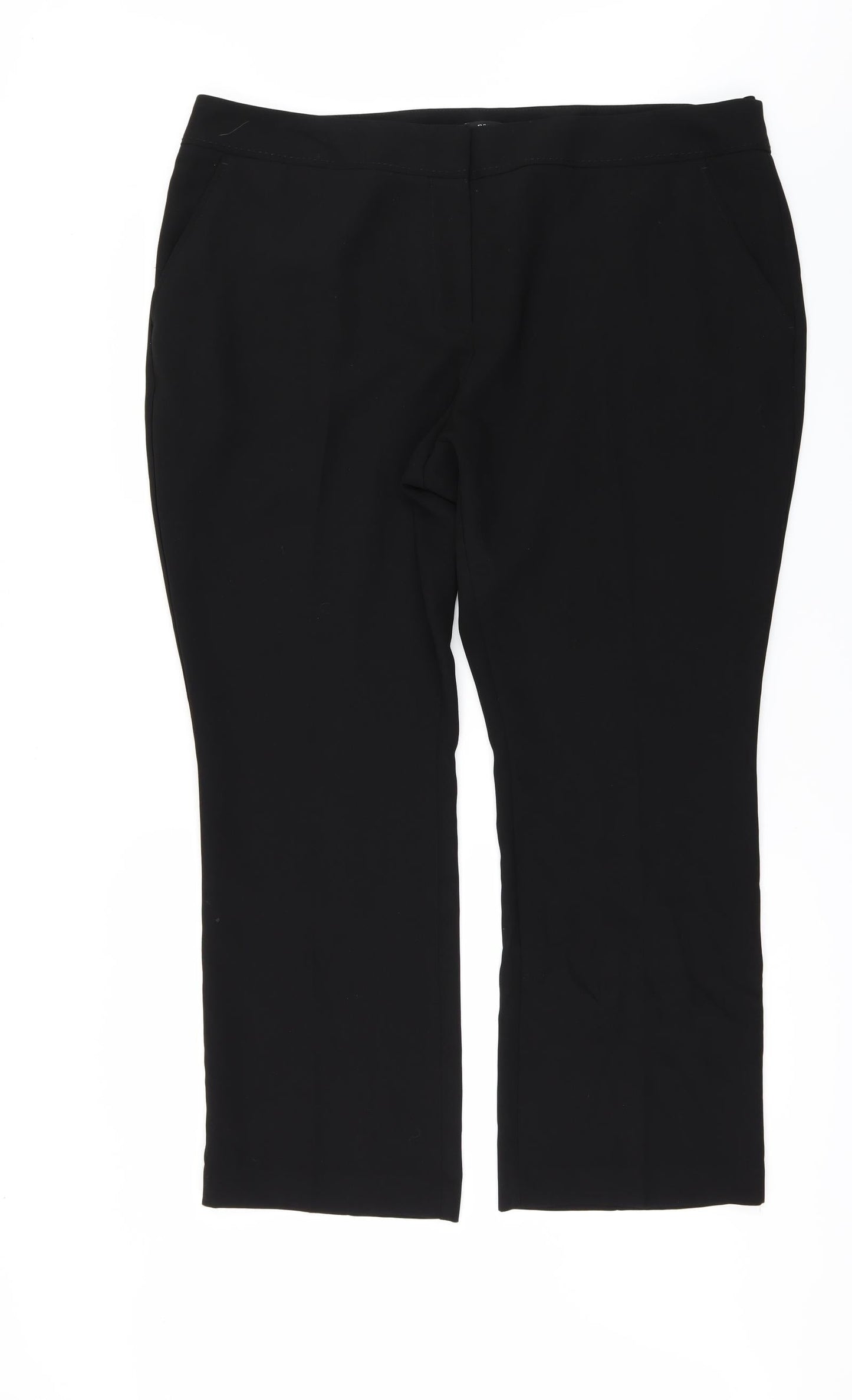 Papaya Womens Black   Trousers  Size 20 L29 in