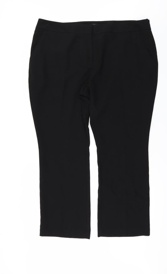 Papaya Womens Black   Trousers  Size 20 L29 in