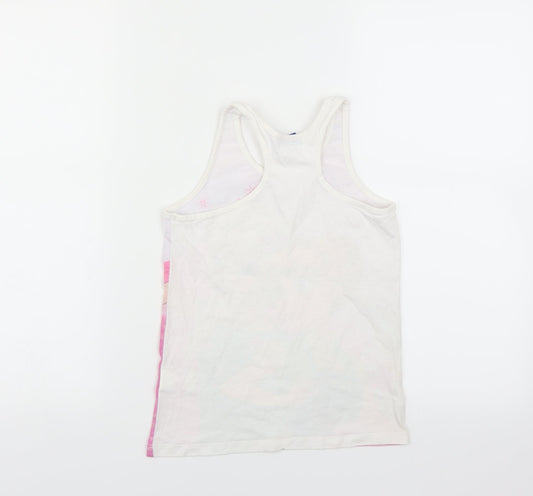 Disney Girls White   Basic Tank Size 10 Years  - frozen