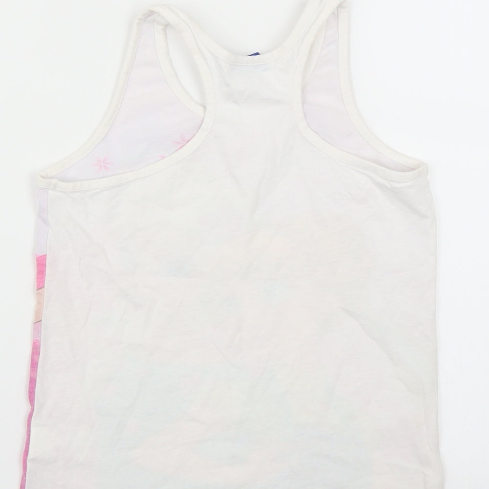 Disney Girls White   Basic Tank Size 10 Years  - frozen