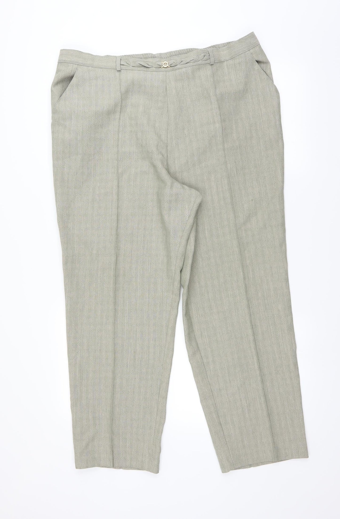 Marks and Spencer Womens Green   Trousers  Size 18 L26 in