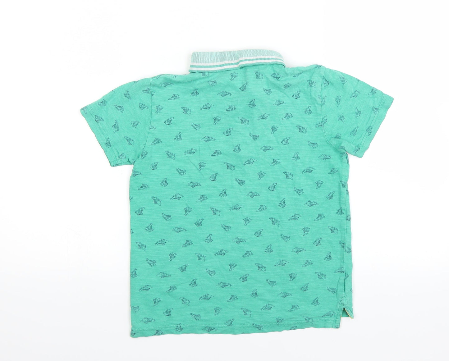 George Boys Green   Basic Polo Size 9-10 Years  - trainer print