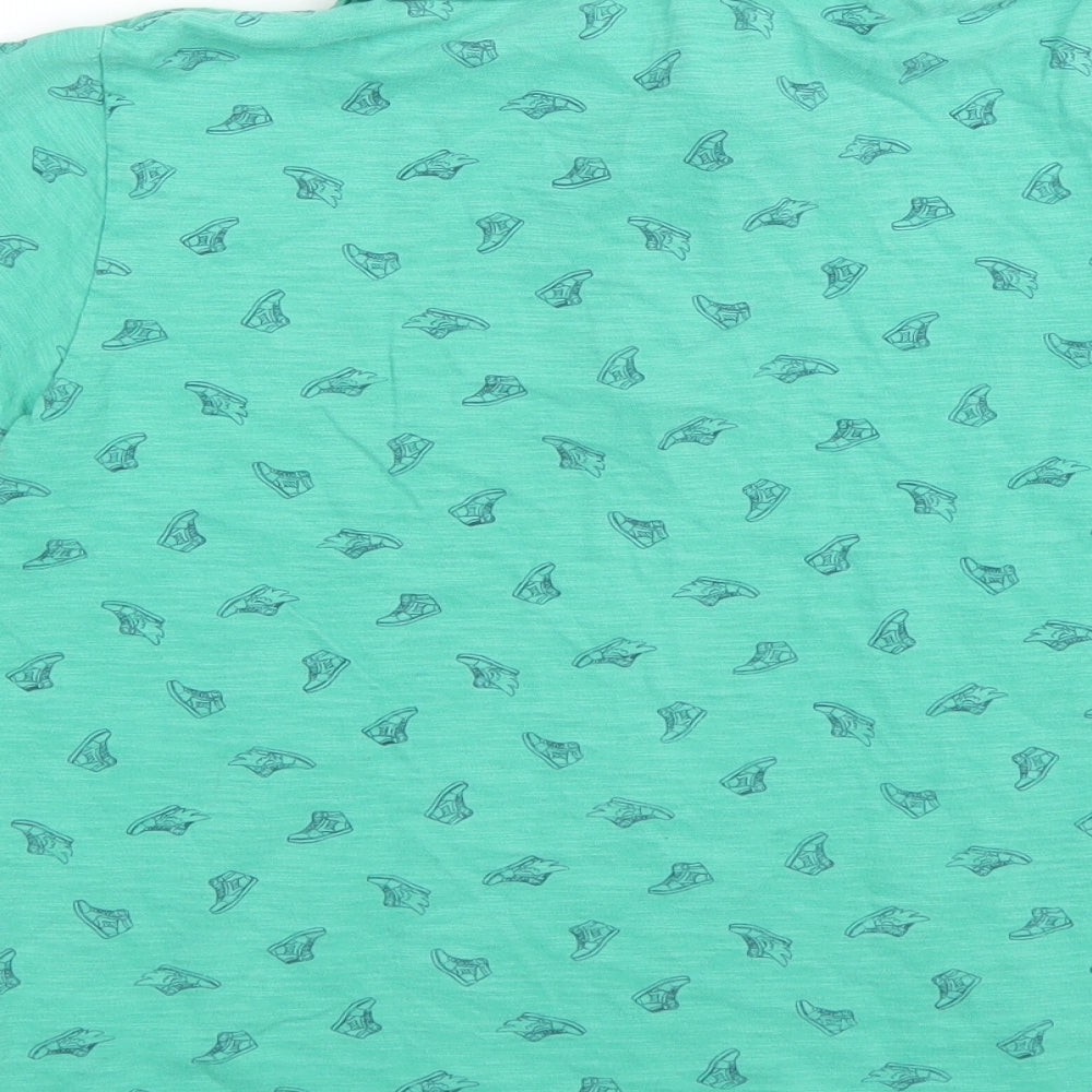 George Boys Green   Basic Polo Size 9-10 Years  - trainer print