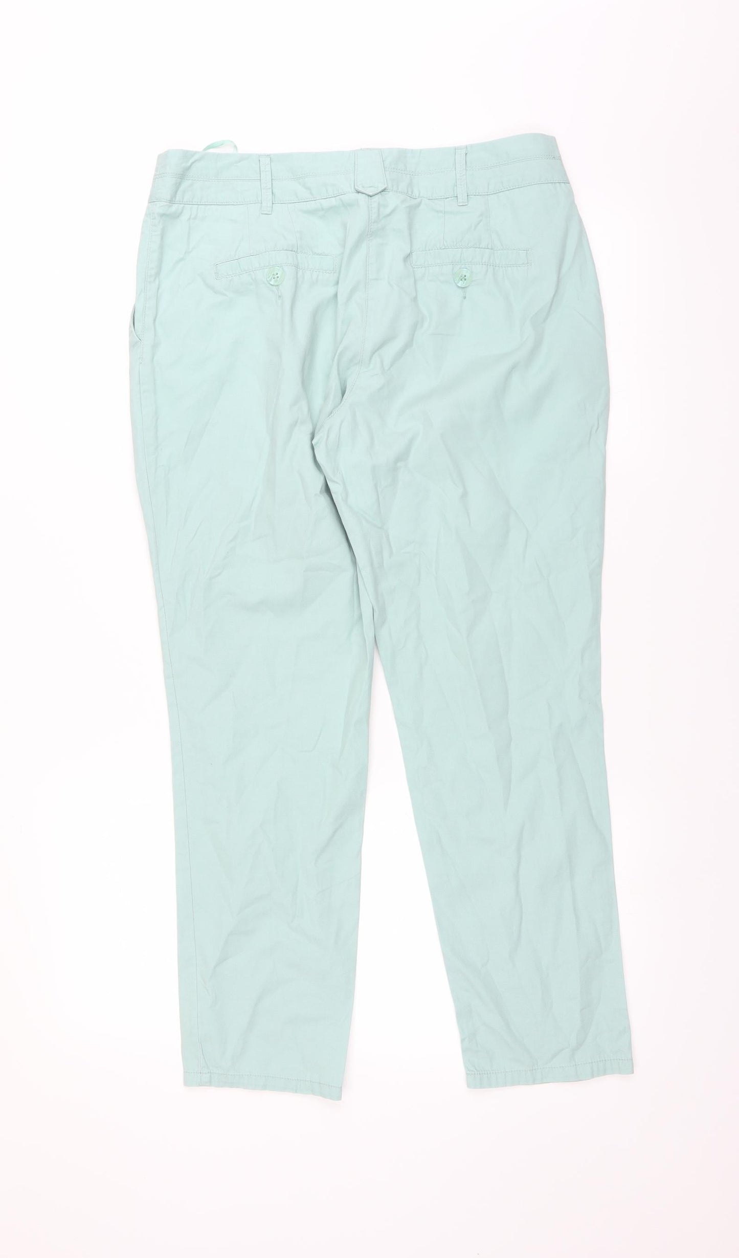 NEXT Womens Green   Chino Trousers Size 12 L27 in