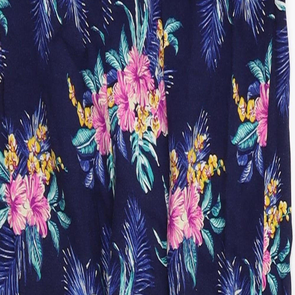 Primark Girls Blue Floral  Chino Trousers Size 10-11 Years