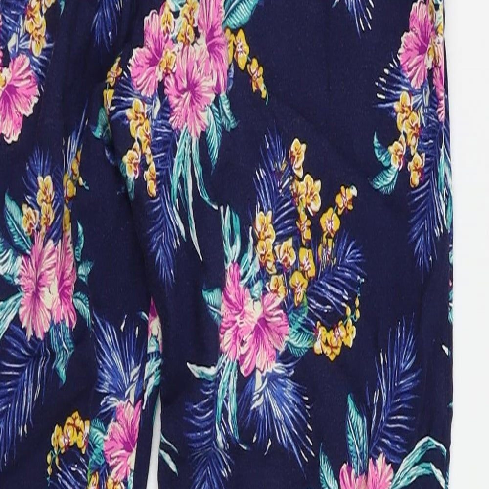 Primark Girls Blue Floral  Chino Trousers Size 10-11 Years