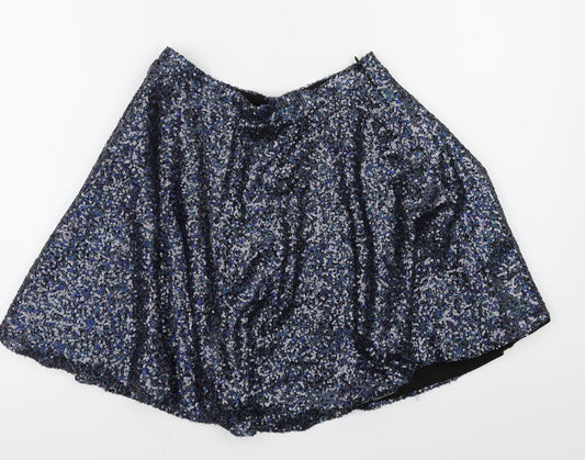 top shop  Womens Blue   Flare Skirt Size 10