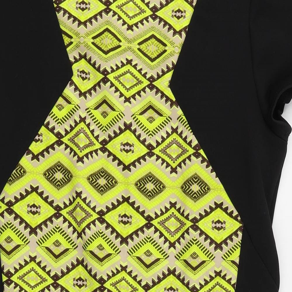 Miss Selfridge Womens Black   Bodycon  Size 10  - Tribal Print