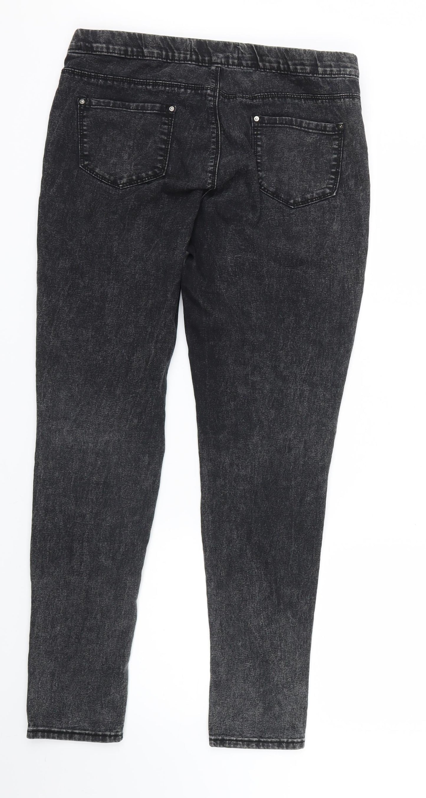 Denim Co. Womens Black  Denim Jegging Jeans Size 12 L29 in