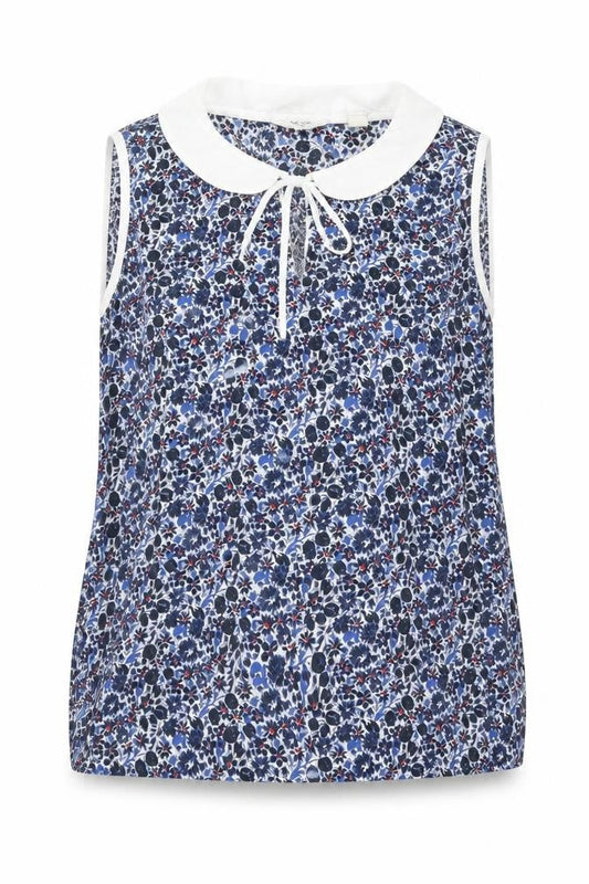 Jack Wills Womens Blue Floral  Basic Blouse Size 8