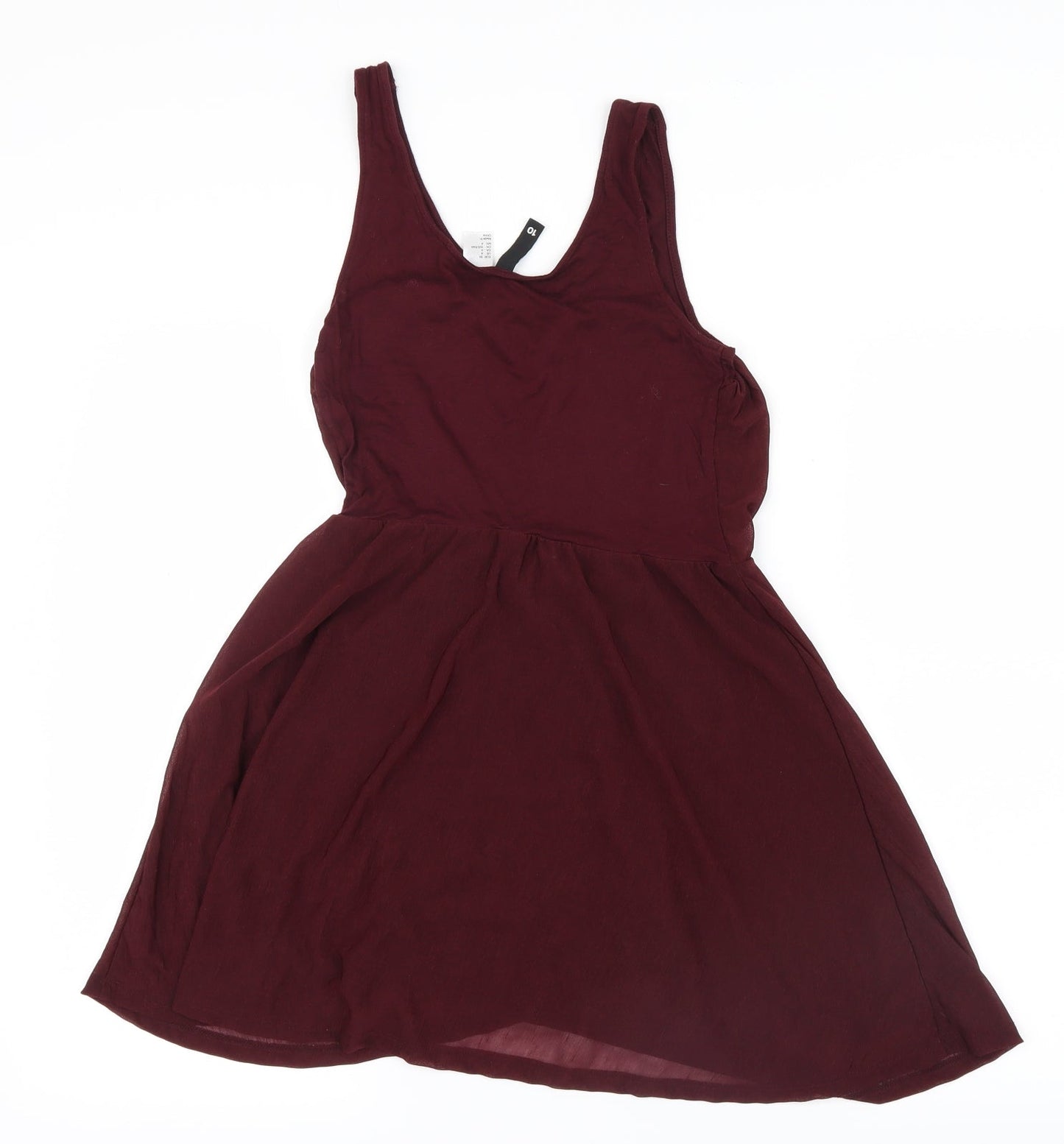Divided by H&M Womens Red   Shirt Dress  Size 8