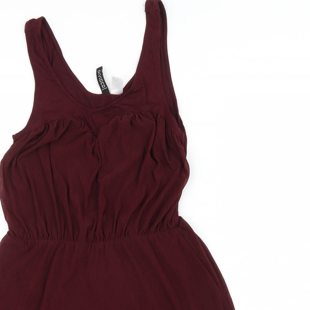 Divided by H&M Womens Red   Shirt Dress  Size 8