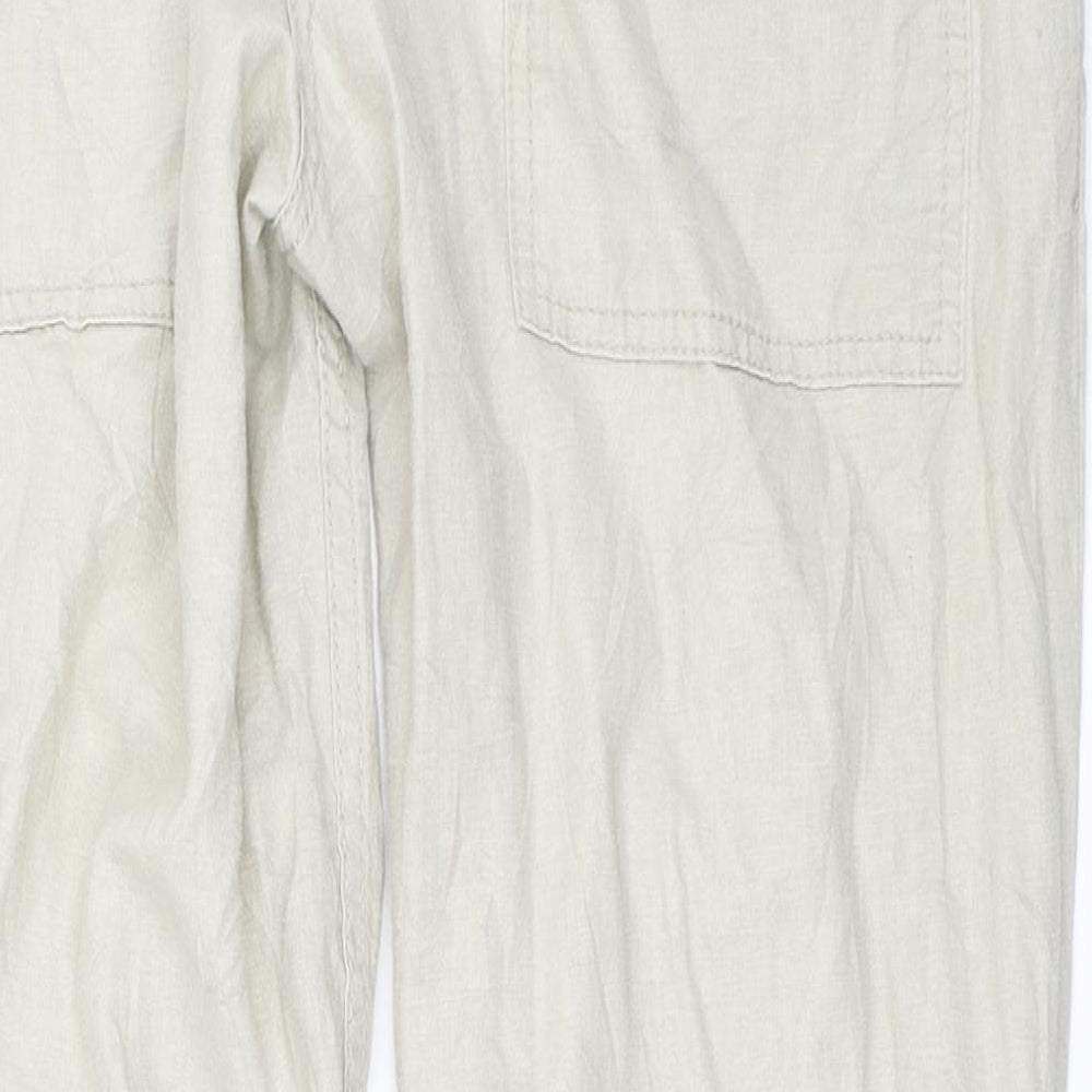 H&M Womens Beige   Chino Trousers Size 40 L25 in