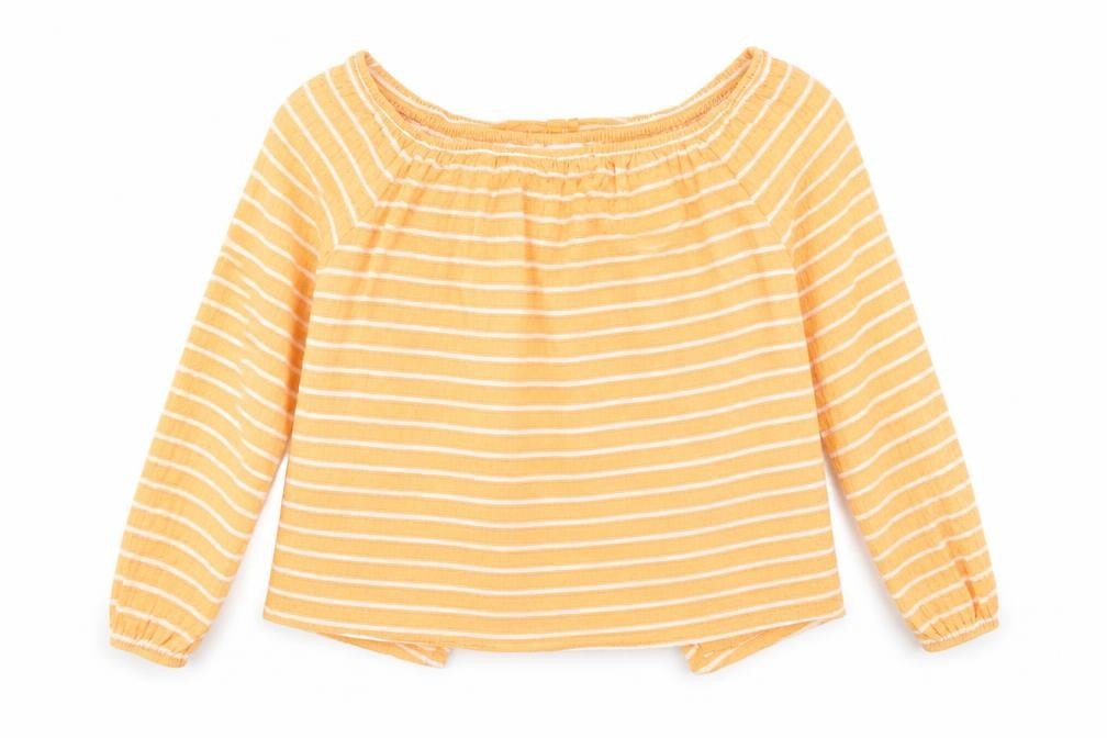 Next Womens Orange Striped  Basic Blouse Size 14