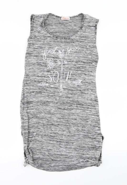 Style plus Womens Grey  Jersey Basic Tank Size M