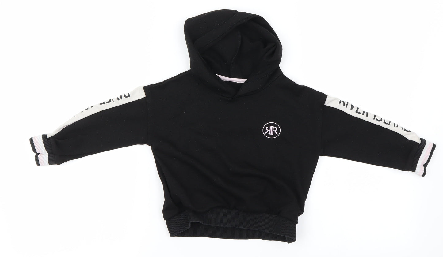River Island Girls Black   Pullover Hoodie