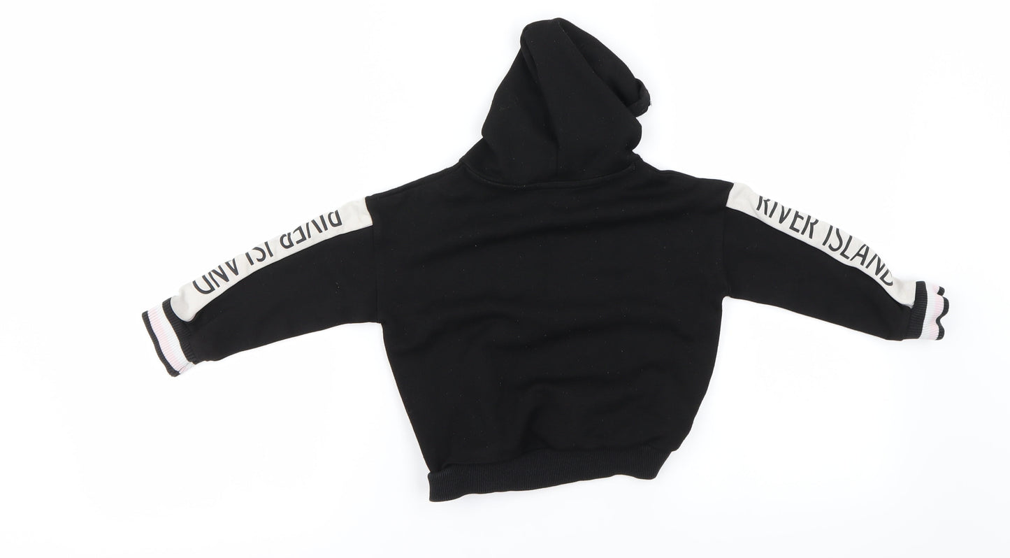 River Island Girls Black   Pullover Hoodie
