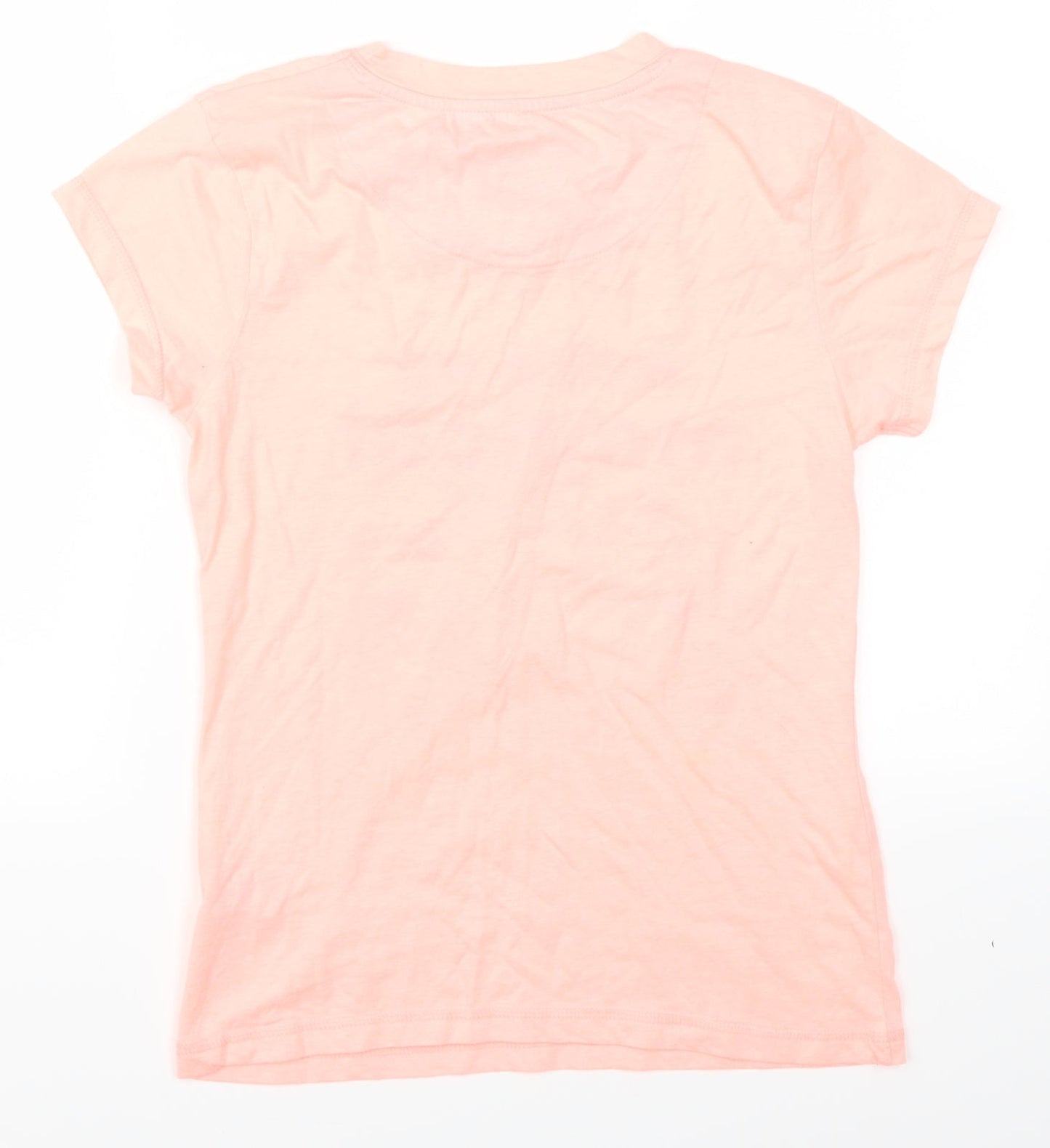 Primark Womens Pink Solid  Top Pyjama Top Size 4  - Wake Up Magical Unicorn