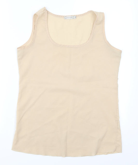 Liva Girl Womens Beige   Basic Tank Size 2XL