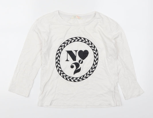 H&M Girls White   Basic T-Shirt Size 11-12 Years  - No2