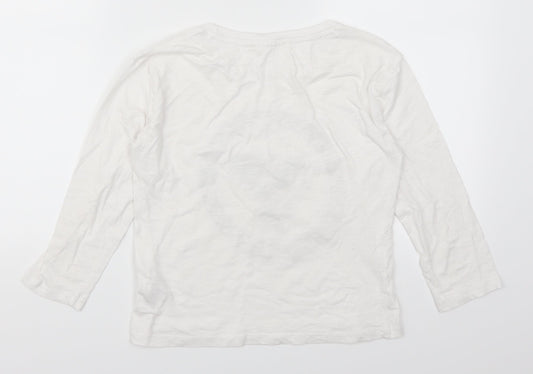 H&M Girls White   Basic T-Shirt Size 11-12 Years  - No2