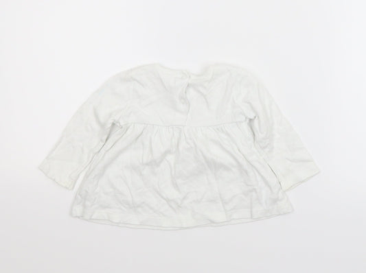 M&Co Girls White Animal Print  A-Line  Size 3-6 Months