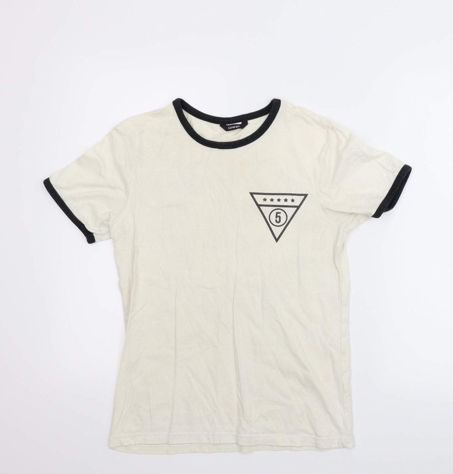 George Boys White   Basic T-Shirt Size 12-13 Years