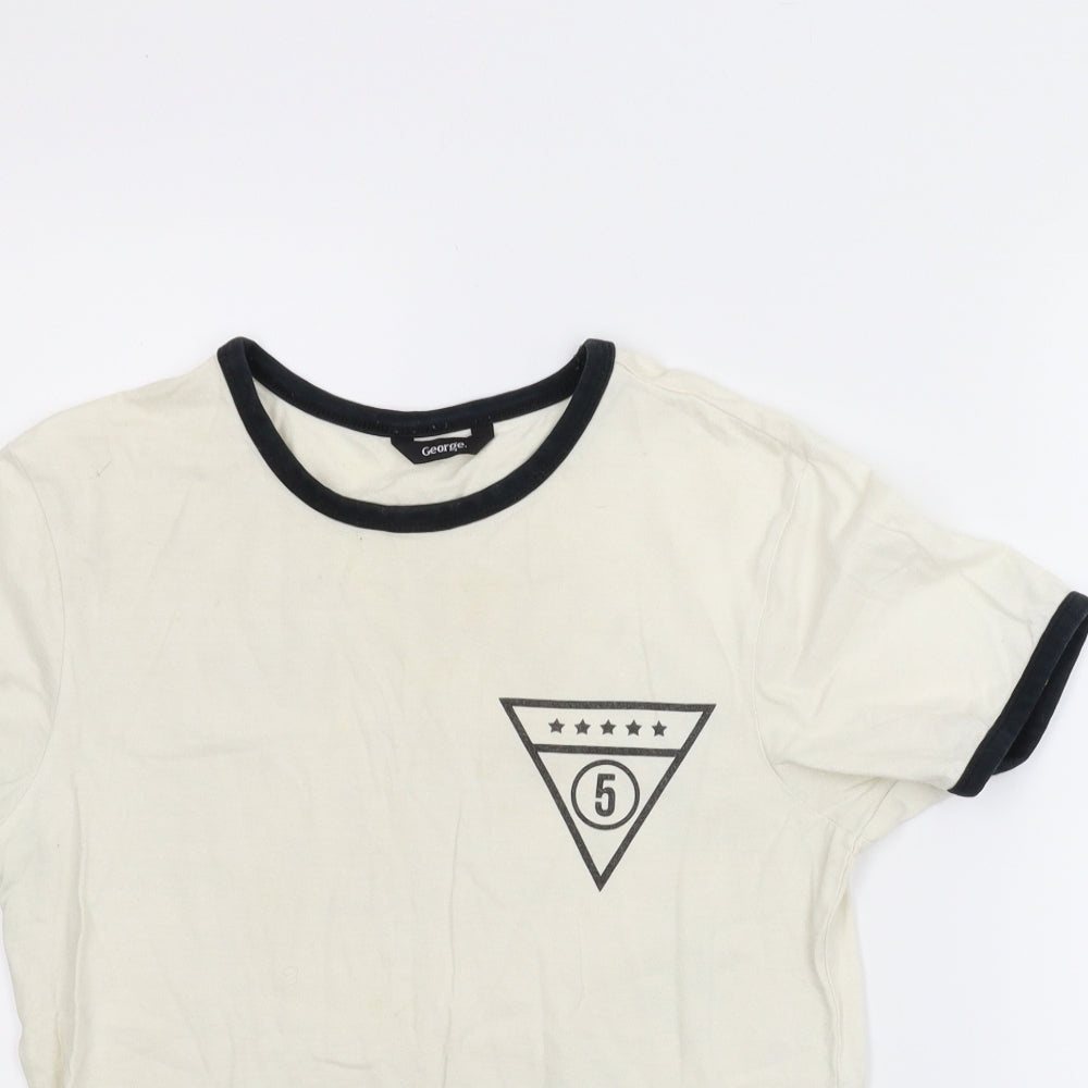 George Boys White   Basic T-Shirt Size 12-13 Years