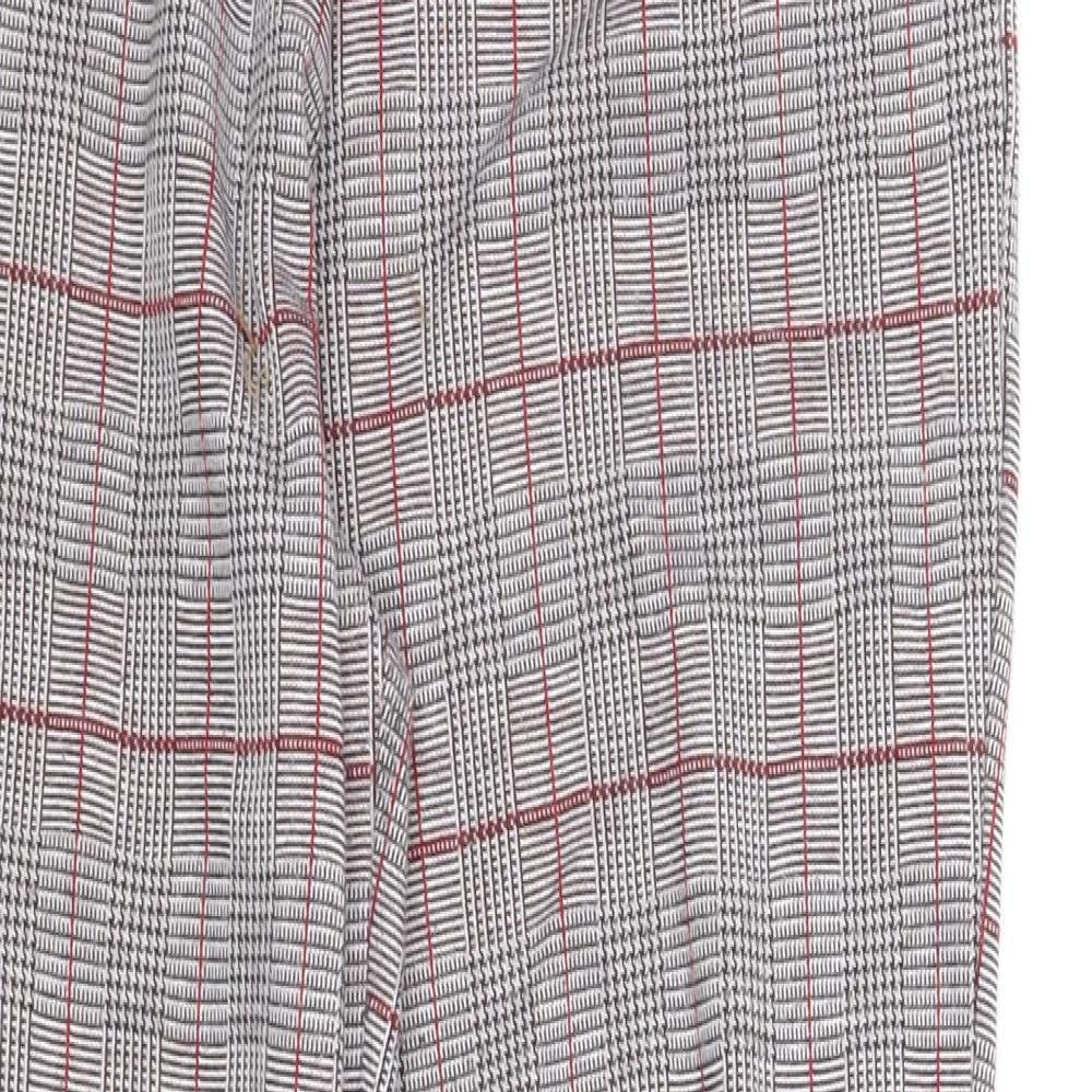 Lipsy London Womens Red Plaid  Jegging Trousers Size 12 L25 in