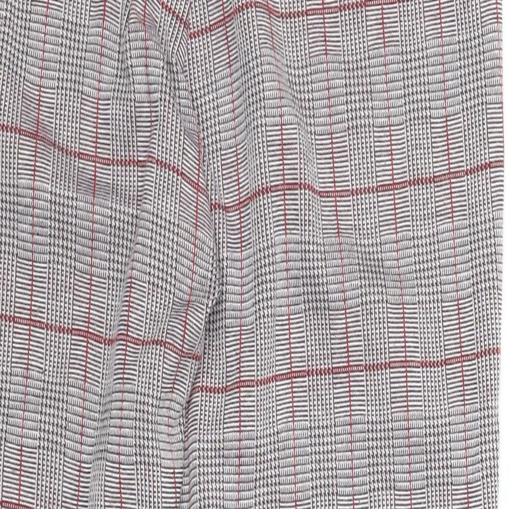 Lipsy London Womens Red Plaid  Jegging Trousers Size 12 L25 in