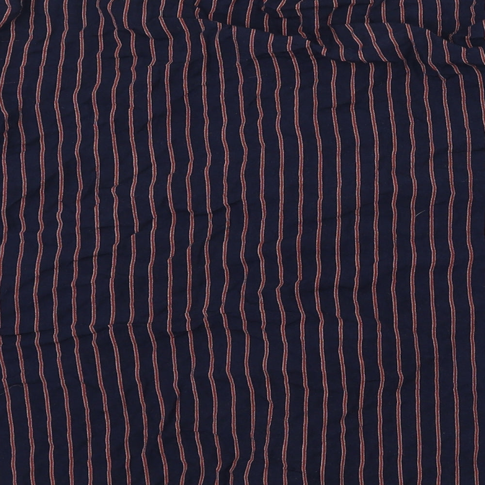 Sweewe Womens Blue Striped  Basic Blouse Size S