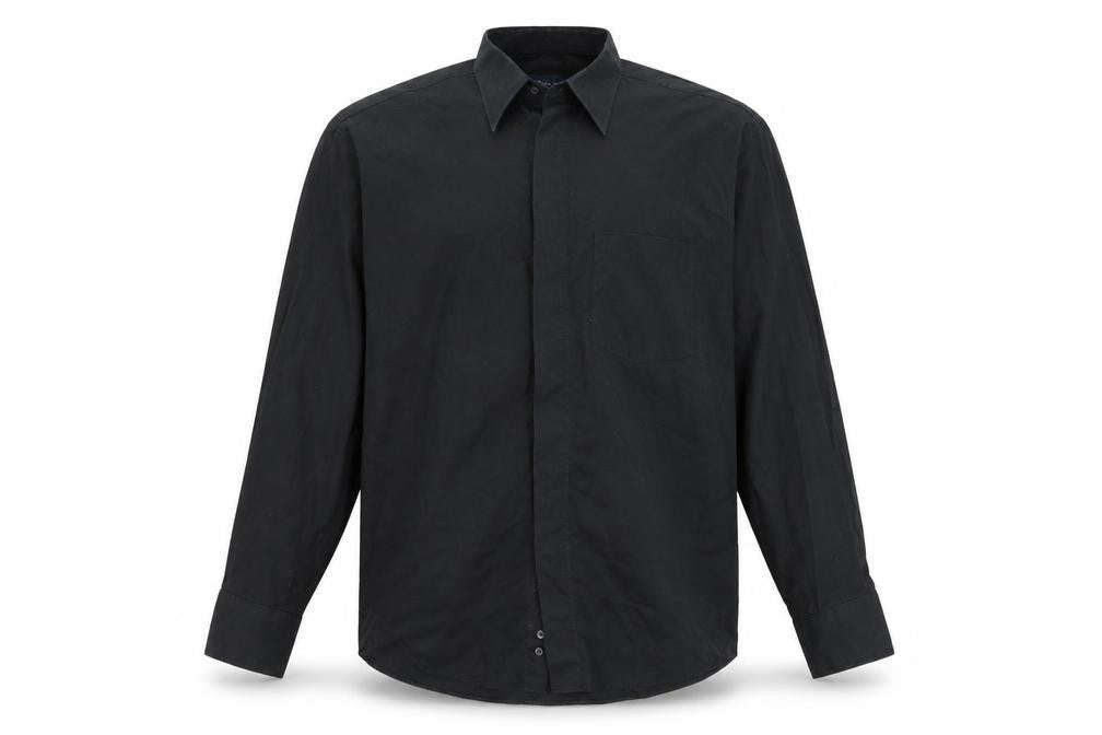 River Island Mens Black    Button-Up Size 15.5