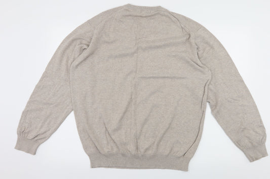 Dunnes Mens Ivory  Knit Pullover Jumper Size 2XL