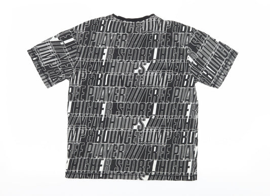 F&F Boys Black  Jersey Basic T-Shirt Size 9-10 Years  - Score