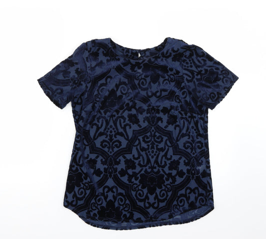 Dorothy Perkins Womens Blue   Basic T-Shirt Size 10