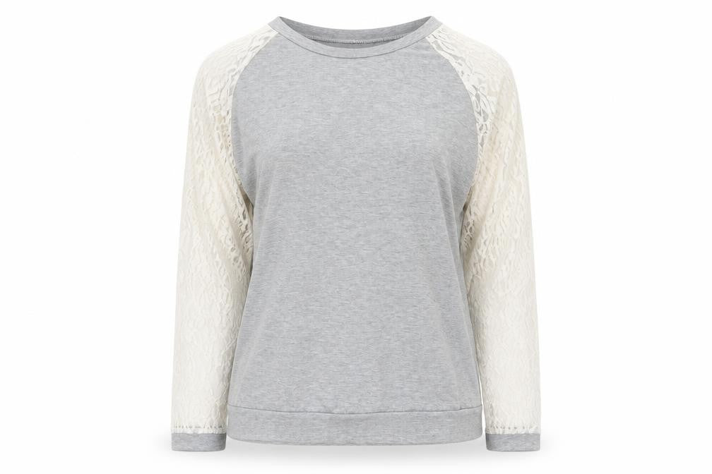 Front view of vague women’s grey basic t-shirt, size XL