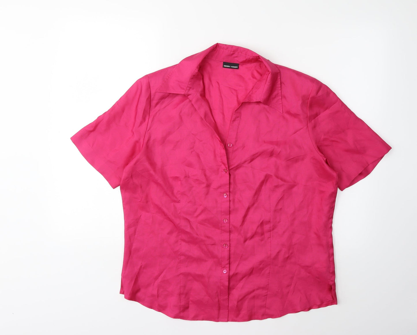 Gerry Weber Womens Pink   Basic Button-Up Size 16