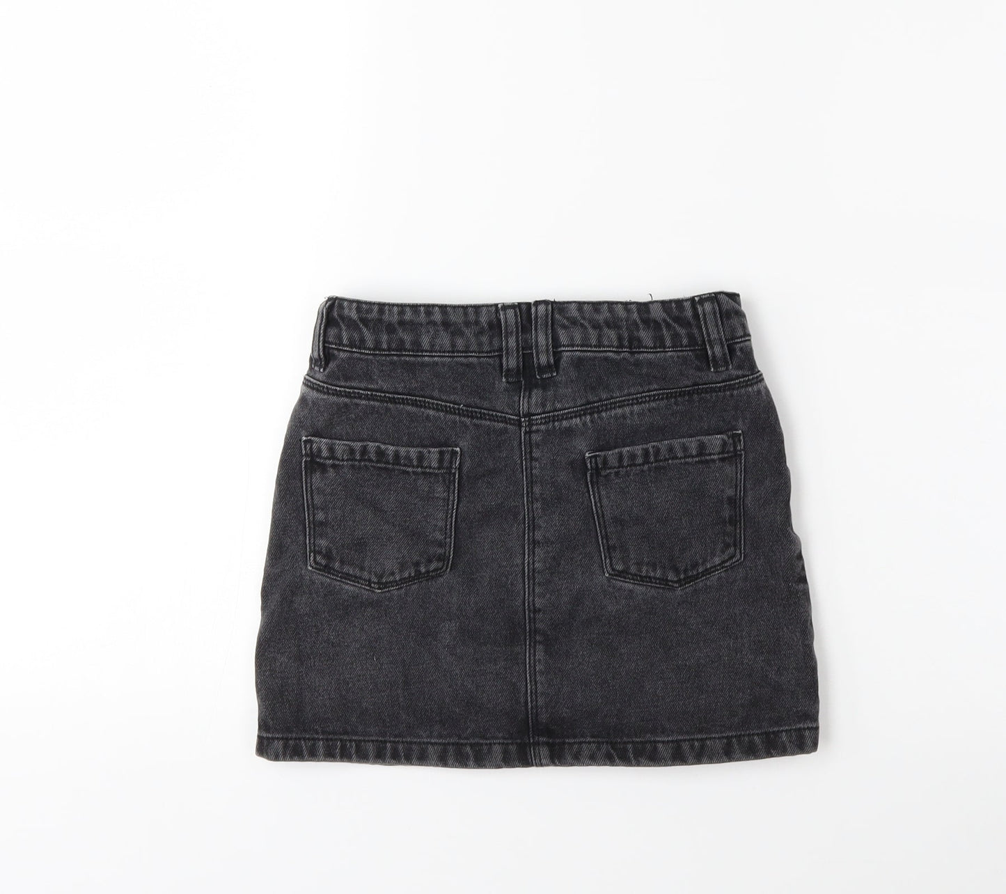 Matalan Girls Grey  Denim Mini Skirt Size 7 Years