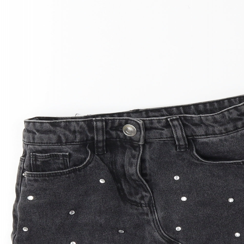 Matalan Girls Grey  Denim Mini Skirt Size 7 Years