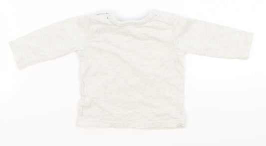 George Boys Grey   Basic T-Shirt Size 0-3 Months  - bear