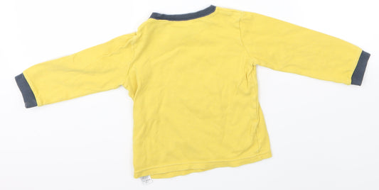 George Boys Yellow   Basic T-Shirt Size 18-24 Months  - batman
