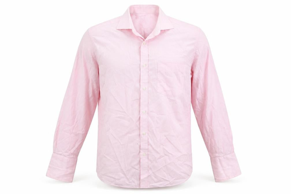 Next Mens Pink Check   Button-Up Size 15