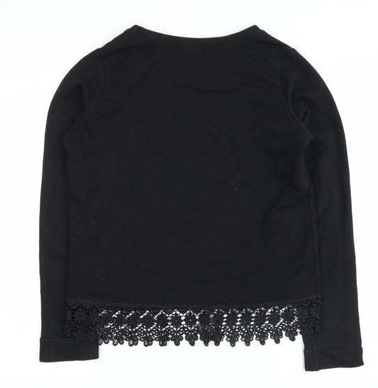 ATMOSPHER Womens Black   Basic Blouse Size 8
