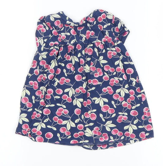Gap  Blue Spotted  T-Shirt Dress  Size 18-24 Months  - cherries