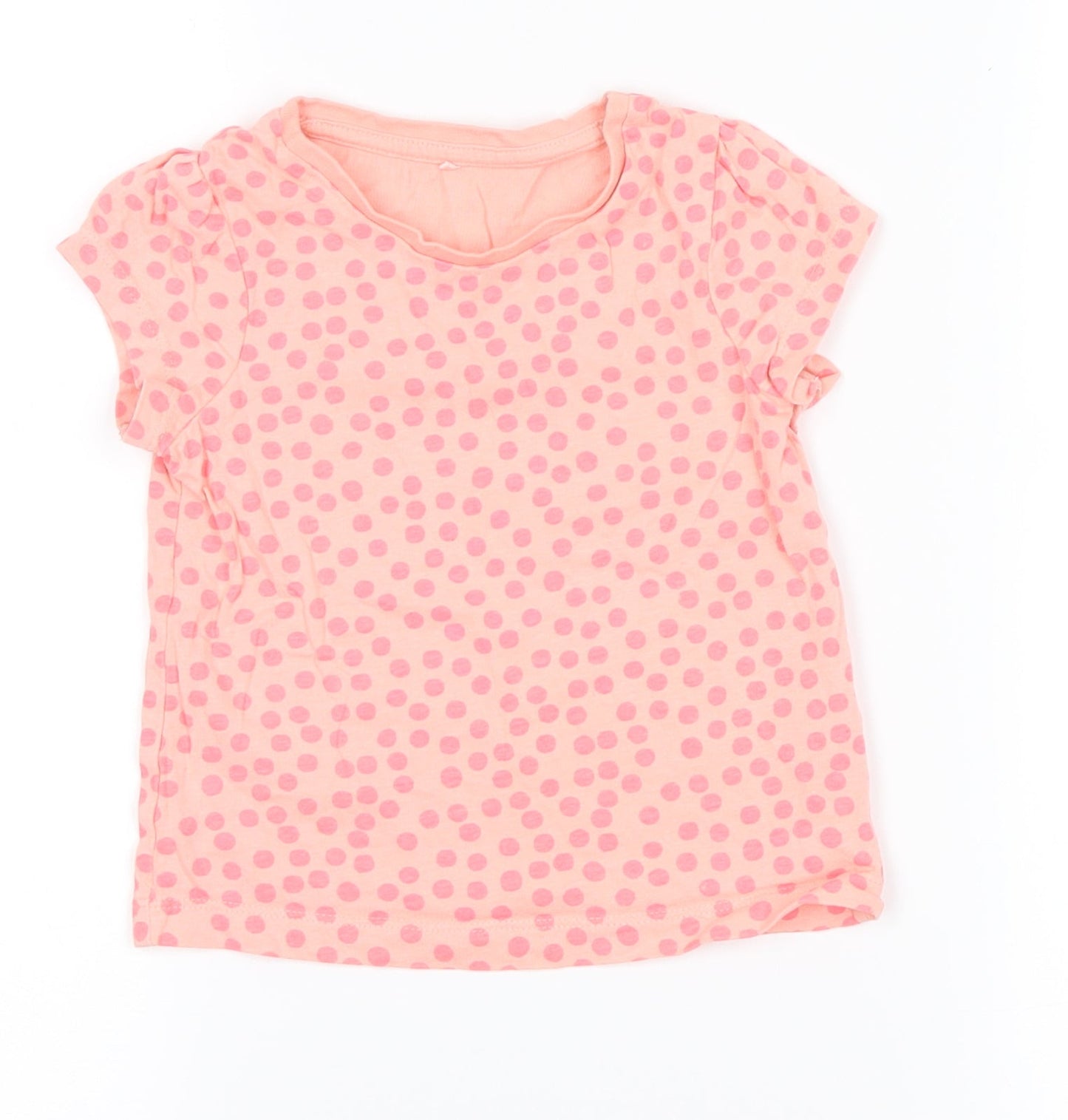 George  Pink Spotted  Basic T-Shirt Size 12-18 Months
