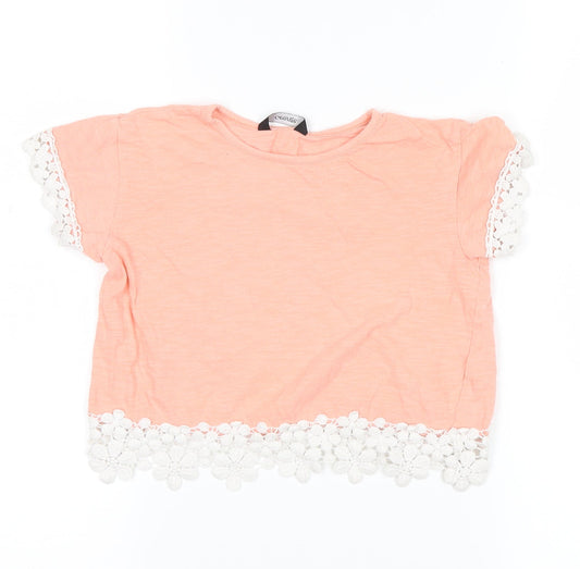 George Girls Pink   Cropped T-Shirt Size 4-5 Years
