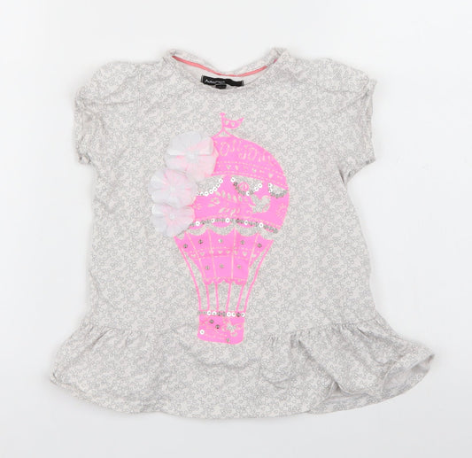 Autograph Girls Grey Polka Dot  Basic T-Shirt Size 2-3 Years