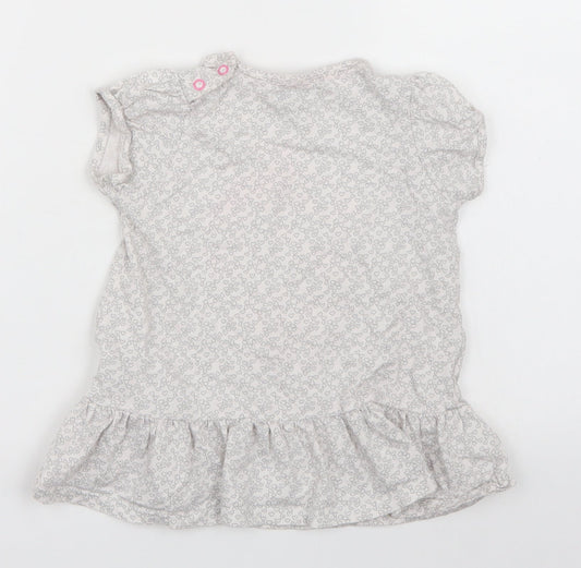 Autograph Girls Grey Polka Dot  Basic T-Shirt Size 2-3 Years